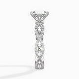 Infinity Band Vintage Style Engagement Ring - The Better Diamonds