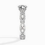 Infinity Band Vintage Style Engagement Ring - The Better Diamonds