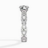 Infinity Band Vintage Style Engagement Ring - The Better Diamonds