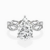 Infinity Band Vintage Style Engagement Ring - The Better Diamonds