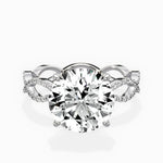 Infinity Band Vintage Style Engagement Ring - The Better Diamonds
