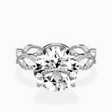 Infinity Band Vintage Style Engagement Ring - The Better Diamonds
