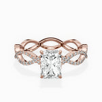 Infinity Band Vintage Style Engagement Ring - The Better Diamonds