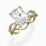 Infinity Band Vintage Style Engagement Ring - The Better Diamonds