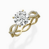 Infinity Band Vintage Style Engagement Ring - The Better Diamonds