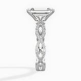 Infinity Band Vintage Style Engagement Ring - The Better Diamonds
