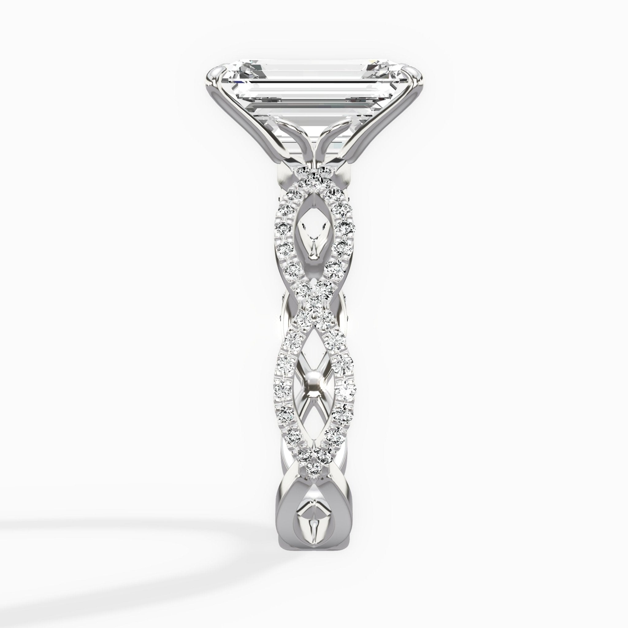 Infinity Band Vintage Style Engagement Ring - The Better Diamonds