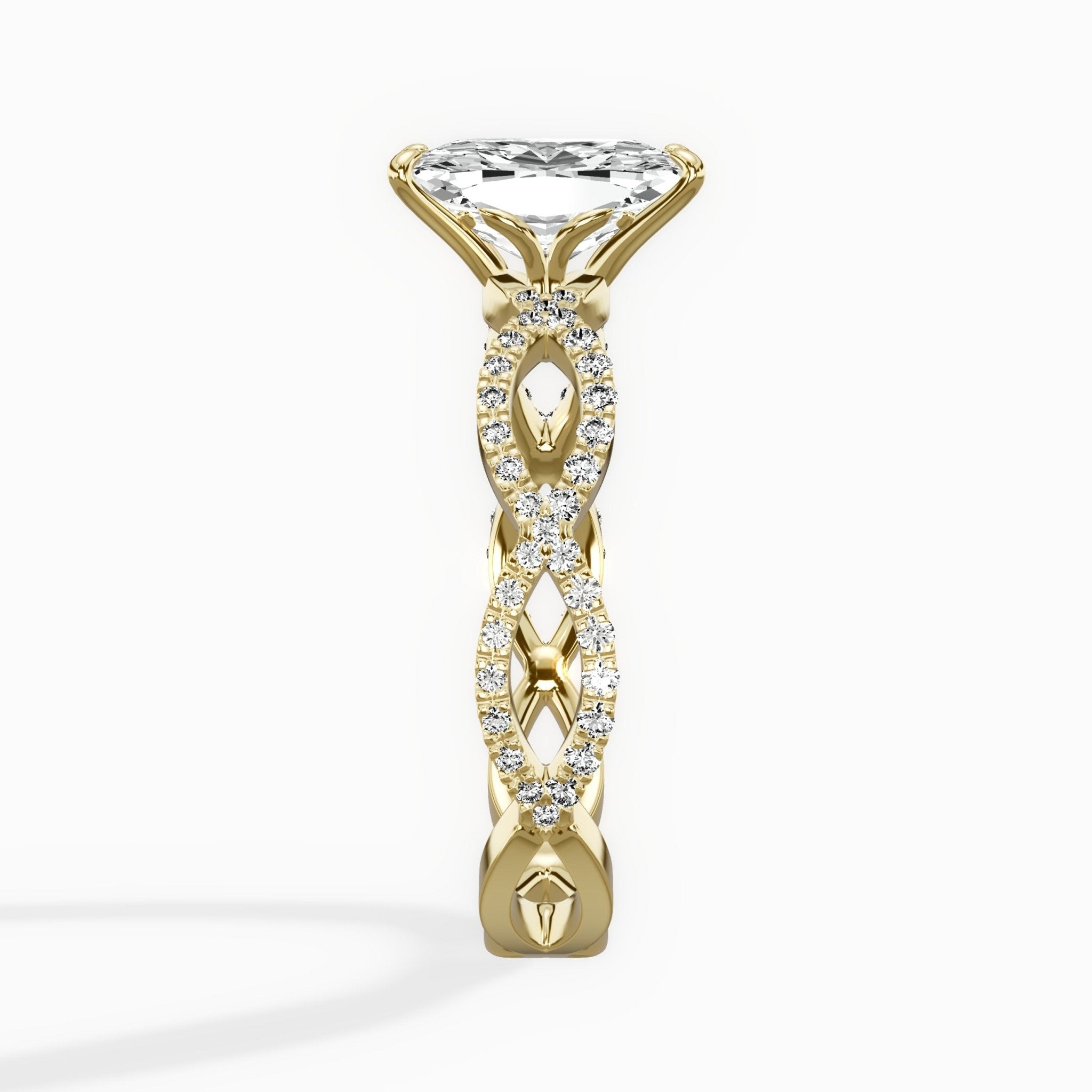 Infinity Band Vintage Style Engagement Ring - The Better Diamonds