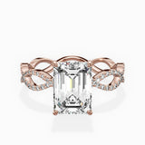 Infinity Band Vintage Style Engagement Ring - The Better Diamonds