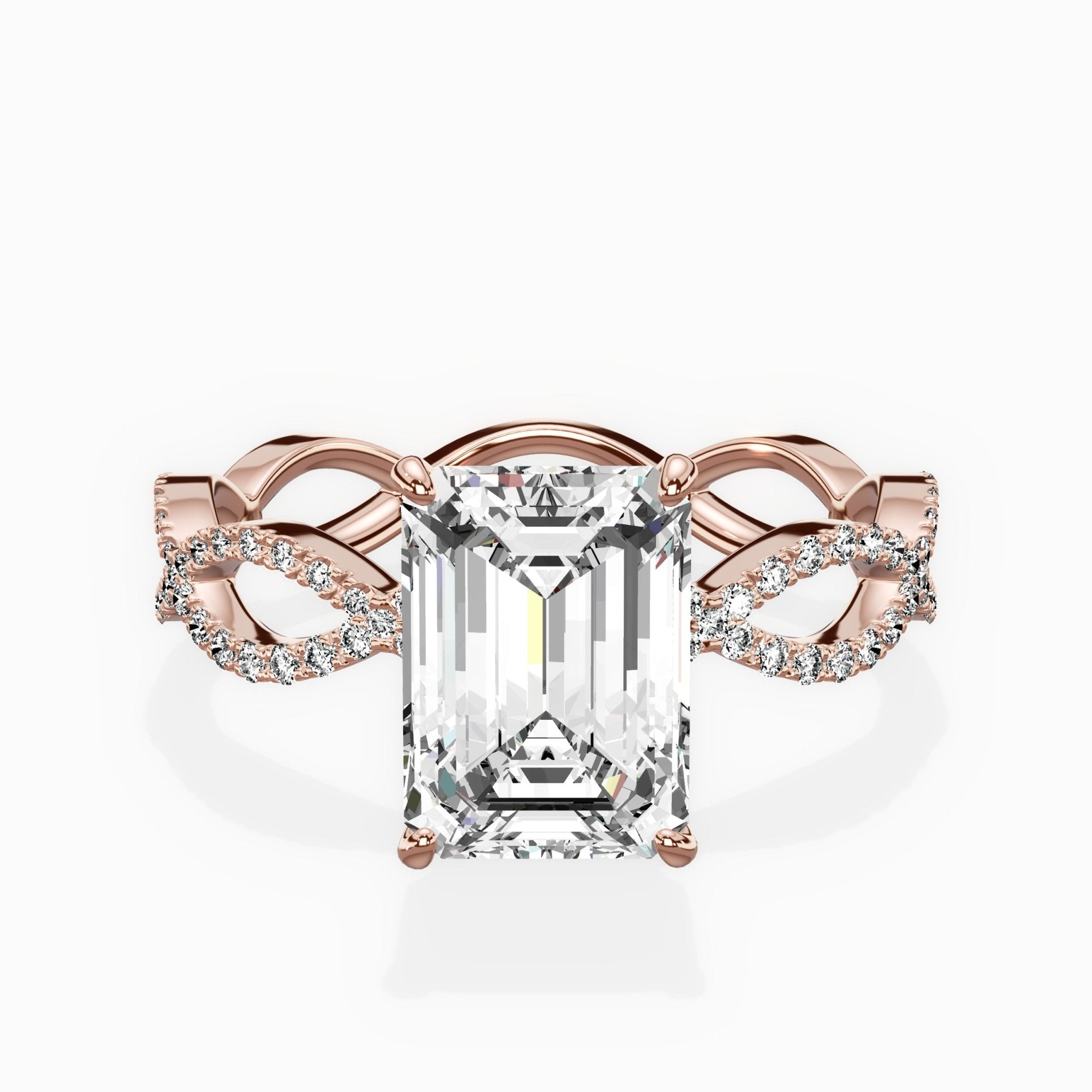 Infinity Band Vintage Style Engagement Ring - The Better Diamonds
