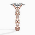 Infinity Band Vintage Style Engagement Ring - The Better Diamonds