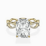 Infinity Band Vintage Style Engagement Ring - The Better Diamonds