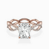 Infinity Band Vintage Style Engagement Ring - The Better Diamonds