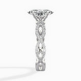 Infinity Band Vintage Style Engagement Ring - The Better Diamonds
