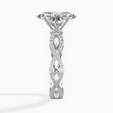 Infinity Band Vintage Style Engagement Ring - The Better Diamonds