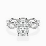 Infinity Band Vintage Style Engagement Ring - The Better Diamonds
