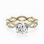 Infinity Band Vintage Style Engagement Ring - The Better Diamonds
