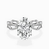 Infinity Band Vintage Style Engagement Ring - The Better Diamonds