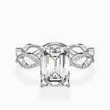 Infinity Band Vintage Style Engagement Ring - The Better Diamonds