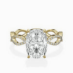 Infinity Band Vintage Style Engagement Ring - The Better Diamonds