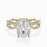 Infinity Band Vintage Style Engagement Ring - The Better Diamonds