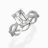 Infinity Band Vintage Style Engagement Ring - The Better Diamonds