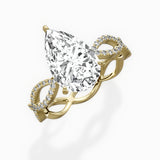 Infinity Band Vintage Style Engagement Ring - The Better Diamonds