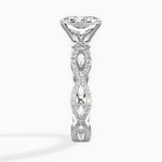 Infinity Band Vintage Style Engagement Ring - The Better Diamonds