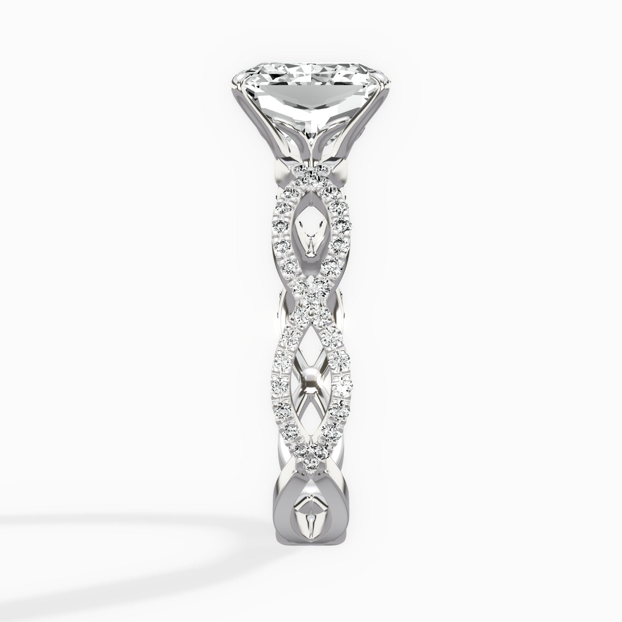 Infinity Band Vintage Style Engagement Ring - The Better Diamonds