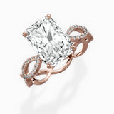 Infinity Band Vintage Style Engagement Ring - The Better Diamonds