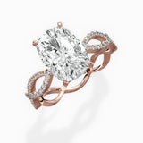 Infinity Band Vintage Style Engagement Ring - The Better Diamonds