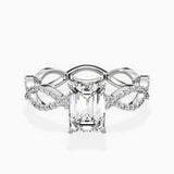 Infinity Band Vintage Style Engagement Ring - The Better Diamonds