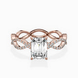 Infinity Band Vintage Style Engagement Ring - The Better Diamonds