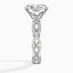 Infinity Band Vintage Style Engagement Ring - The Better Diamonds