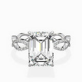 Infinity Band Vintage Style Engagement Ring - The Better Diamonds