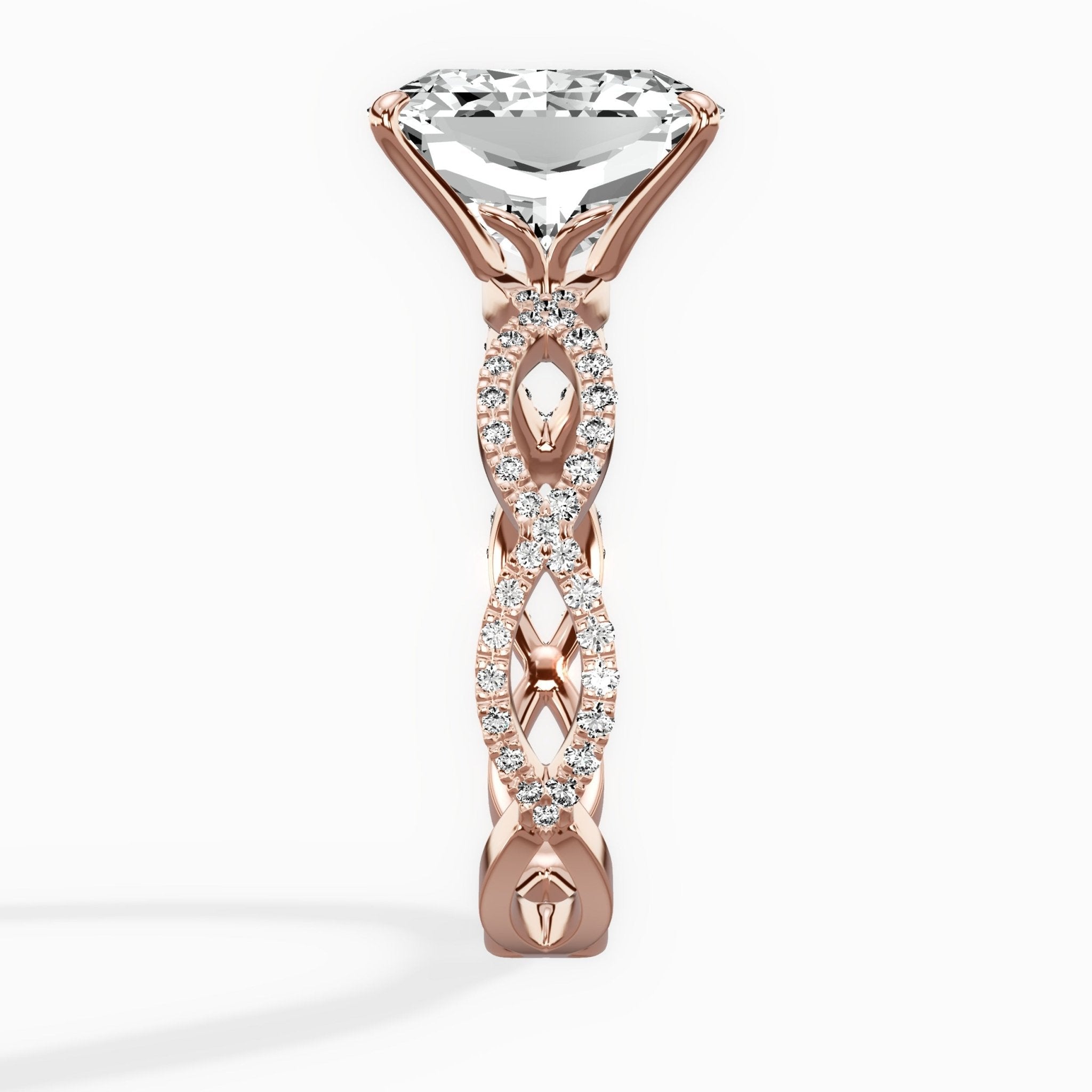 Infinity Band Vintage Style Engagement Ring - The Better Diamonds