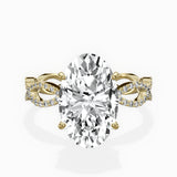 Infinity Band Vintage Style Engagement Ring - The Better Diamonds