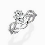 Infinity Band Vintage Style Engagement Ring - The Better Diamonds