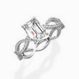 Infinity Band Vintage Style Engagement Ring - The Better Diamonds