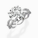 Infinity Band Vintage Style Engagement Ring - The Better Diamonds