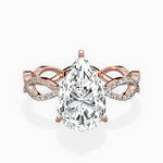 Infinity Band Vintage Style Engagement Ring - The Better Diamonds