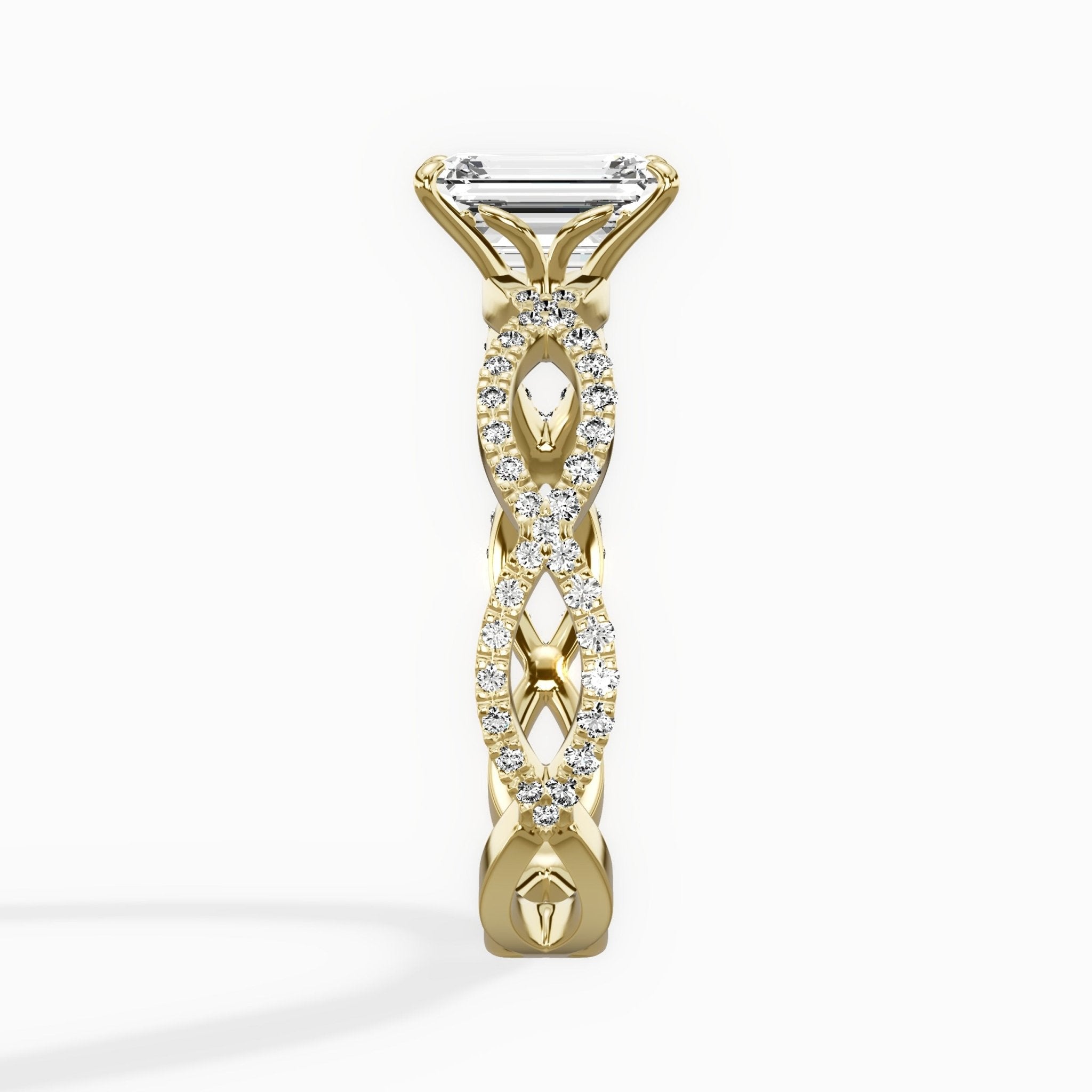 Infinity Band Vintage Style Engagement Ring - The Better Diamonds