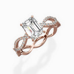 Infinity Band Vintage Style Engagement Ring - The Better Diamonds