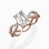 Infinity Band Vintage Style Engagement Ring - The Better Diamonds
