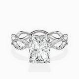 Infinity Band Vintage Style Engagement Ring - The Better Diamonds