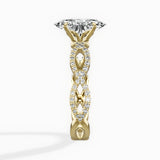 Infinity Band Vintage Style Engagement Ring - The Better Diamonds