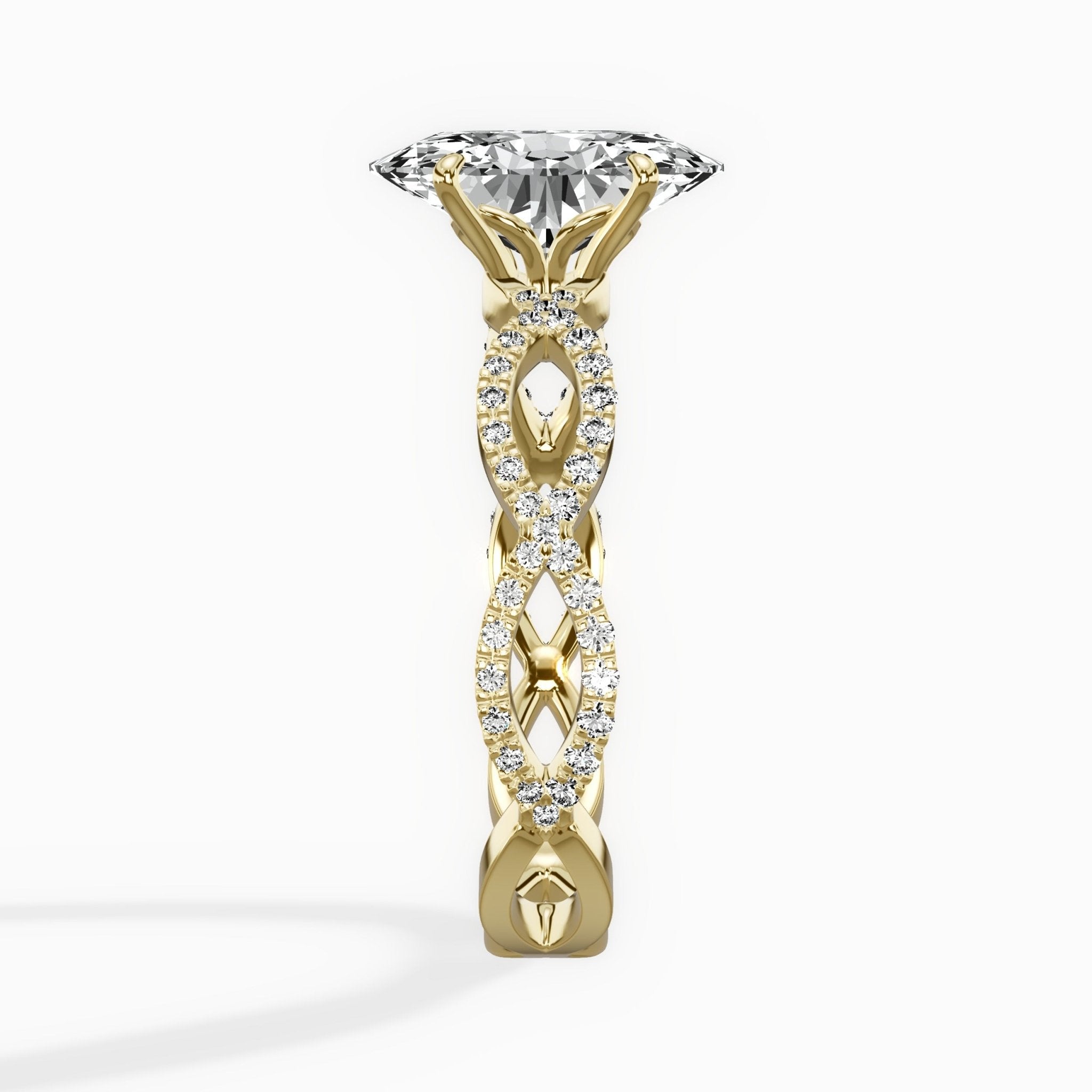 Infinity Band Vintage Style Engagement Ring - The Better Diamonds