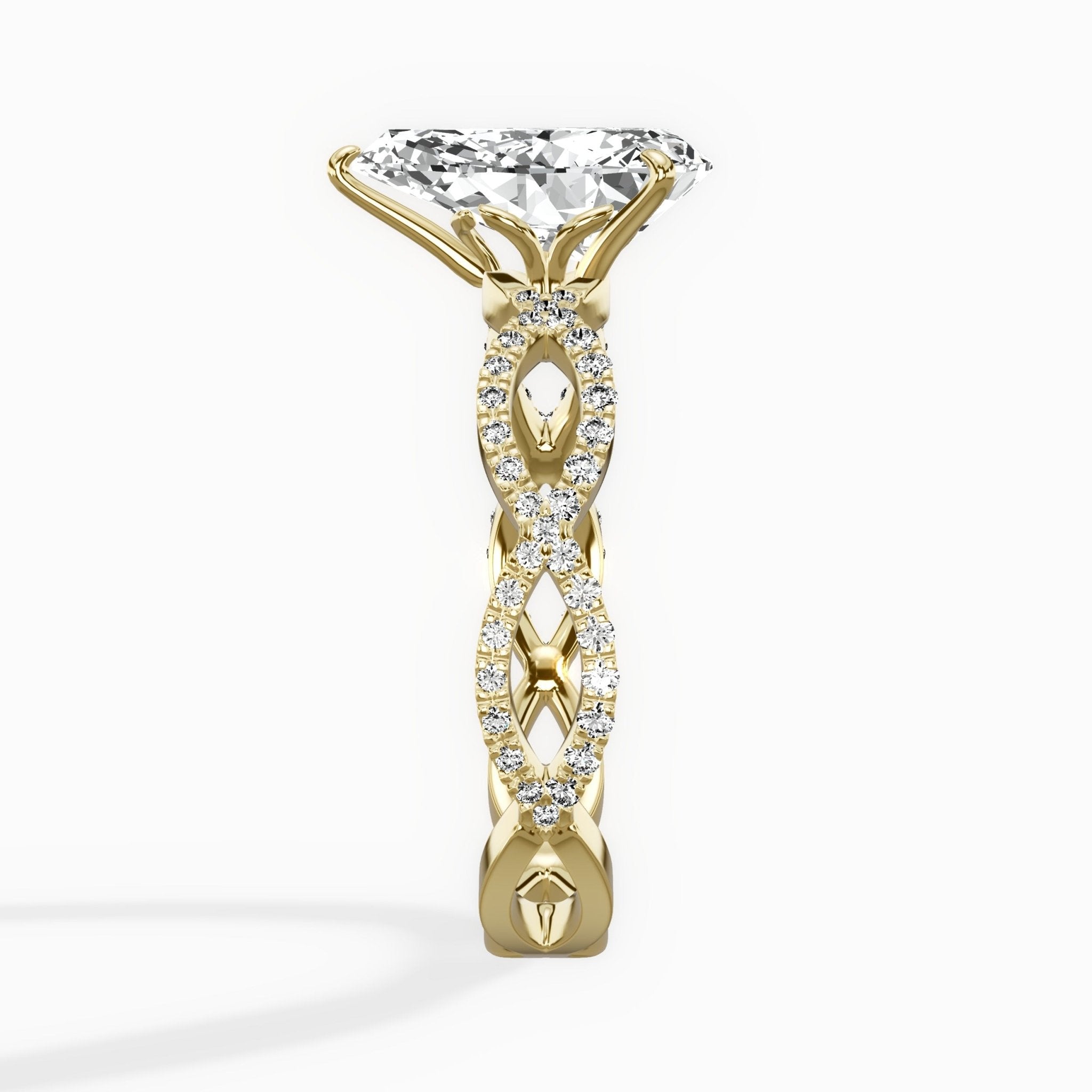 Infinity Band Vintage Style Engagement Ring - The Better Diamonds