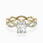 Infinity Band Vintage Style Engagement Ring - The Better Diamonds