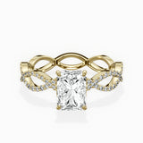 Infinity Band Vintage Style Engagement Ring - The Better Diamonds